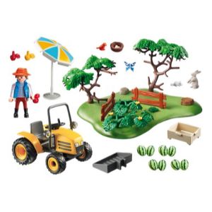 פליימוביל קטיף במטע וטרקטור 6870-Playmobil-סופר הום