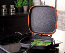 טען תמונה לצפייה בגלריה, Food appeal מחבת גריל כפולה ומתפרקת 32 ס"מ שיש שחור-מחבת גריל-Food Appeal-רגיל-סופר הום