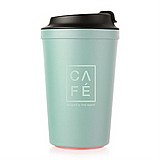 טען תמונה לצפייה בגלריה, כוס קפה תרמית עם תחתית ואקום למניעת נפילות 340 מ"ל מגוון צבעים-כוס תרמית-Food Appeal-טורקיז-סופר הום