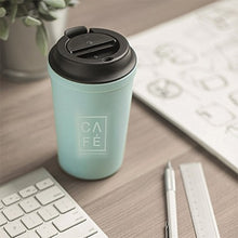 טען תמונה לצפייה בגלריה, כוס קפה תרמית עם תחתית ואקום למניעת נפילות 340 מ"ל מגוון צבעים-כוס תרמית-Food Appeal-אפורה-סופר הום