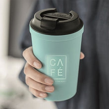 טען תמונה לצפייה בגלריה, כוס קפה תרמית עם תחתית ואקום למניעת נפילות 340 מ"ל מגוון צבעים-כוס תרמית-Food Appeal-אפורה-סופר הום