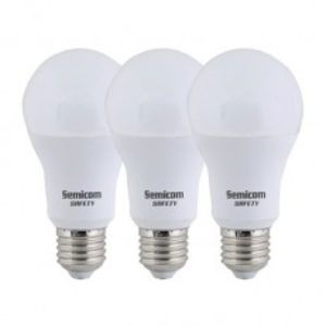 שלישיה ECO EURO 15W E27 A60-נורה-Semicom-לבן-סופר הום