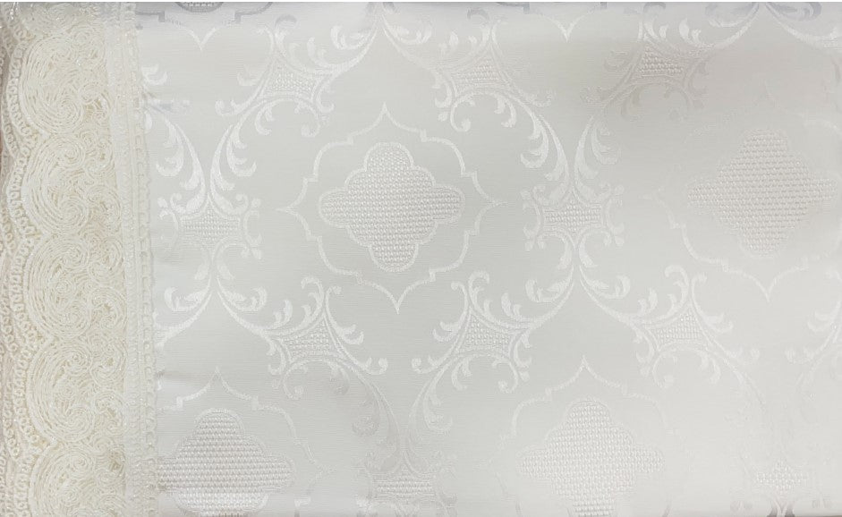 מפת שולחן איכותית -2 צבעים-מפת שולחן-SUPERHOME סופרהום-קטן: 300/160 ס"מ-שמנת טבעי-סופר הום