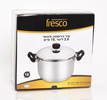 Load image into Gallery viewer, FRESCO סדרת סירים נירוסטה- במגוון גדלים מבית-סירי נירוסטה-Fresco-סיר 18 ס"מ 2.6 ליטר-סופר הום