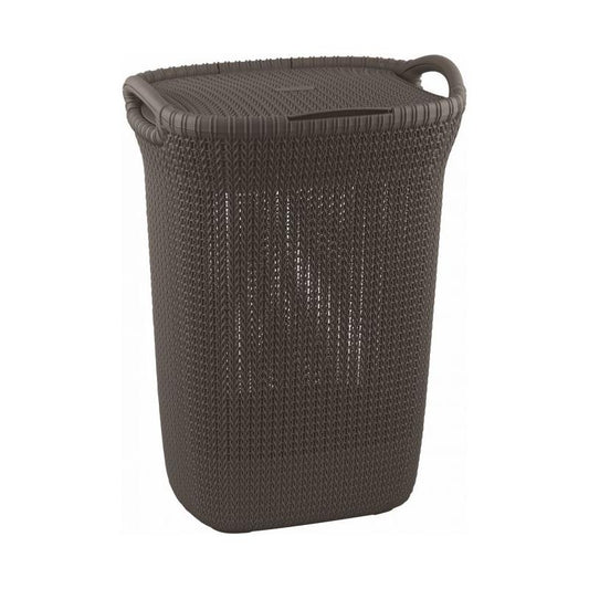 סל כביסה 57 סרוג - צבעים שונים-סל כביסה פלסטיק-Keter-חום-סופר הום