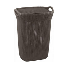 Load image into Gallery viewer, סל כביסה 57 סרוג - צבעים שונים-סל כביסה פלסטיק-Keter-חום-סופר הום