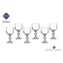 טען תמונה לצפייה בגלריה, שישיית כוסות קריסטל בשלושה גדלים דגם STERNA-Crystalite Bohemia-150 מ&quot;ל-סופר הום

