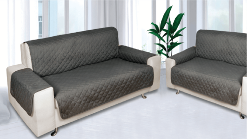 סט כיסוי ספות בסלון - מגוון צבעים-סט כיסוי סלון-EMILY-אפור בהיר-אפור כהה-סופר הום