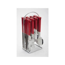 טען תמונה לצפייה בגלריה, סט סכו"ם נירוסטה תלוי דגם SOL-סכו"ם ידית צבעונית-Soltam סולתם-אדום-סופר הום