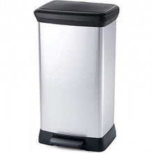 Load image into Gallery viewer, פח פדל דקו 50 ליטר כתר מגוון דגמים-פח למטבח-KETER כתר-כסף חלק-סופר הום