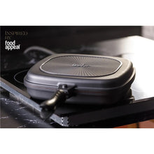 טען תמונה לצפייה בגלריה, Food appeal מחבת גריל כפולה ומתפרקת 32 ס"מ שיש שחור-מחבת גריל-Food Appeal-אינדוקציה-סופר הום