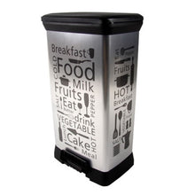 Load image into Gallery viewer, פח פדל דקו 50 ליטר כתר מגוון דגמים-פח למטבח-KETER כתר-כסף חלק-סופר הום