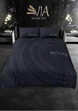 Load image into Gallery viewer, סט מצעים זוגי במגוון צבעים-סט זוגי-Via Home-שחור מדוגם לבן-סופר הום