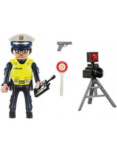 Load image into Gallery viewer, שוטר עם מכמונת מהירות 70305-פליימוביל-Playmobil-סופר הום