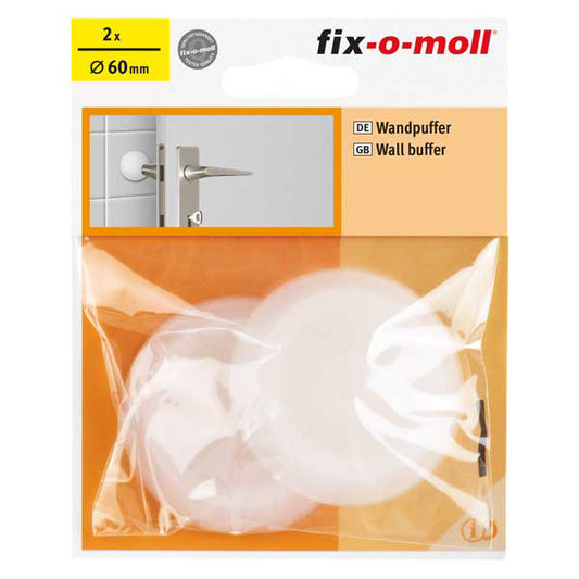 בולם דלת שקוף - לשמירה על הקיר באזור הידית - 2 יחידות-מעצור דלת-fix-o-moll-סופר הום