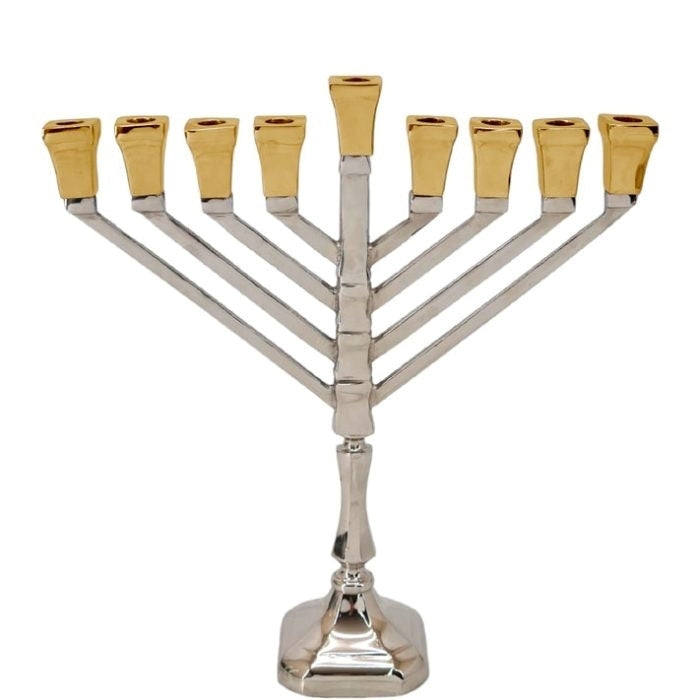 חנוכייה "BRASS NICKEL GOLD" דגם חב״ד-חנוכיות-סופר הום-סופר הום