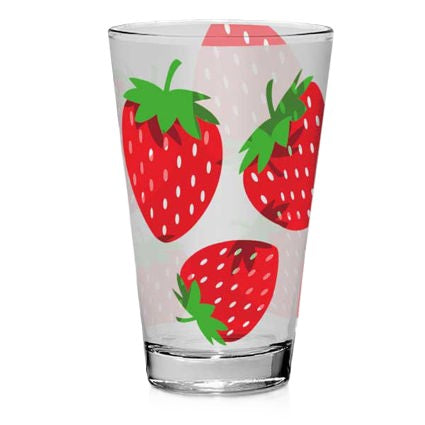 סט 3 כוסות מים ארוך 310 מ"ל - STRAWBERRY-כוסות זכוכית-עולם הבית-סופר הום