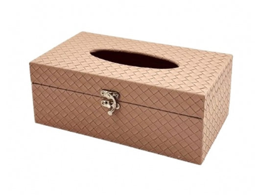 קופסת טישו דמוי עור במגוון צבעים-קופסת טישו-אבי מתנות-ורוד-סופר הום