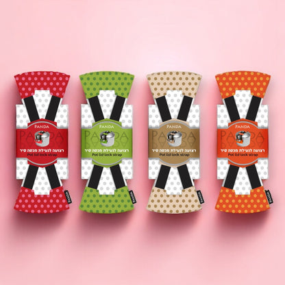 רצועה לנעילת מכסה סיר-מכסה לסיר-Panda-אדום-סופר הום