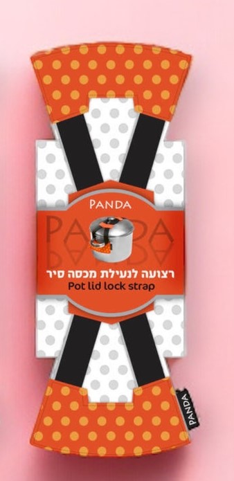 רצועה לנעילת מכסה סיר-מכסה לסיר-Panda-כתום-סופר הום