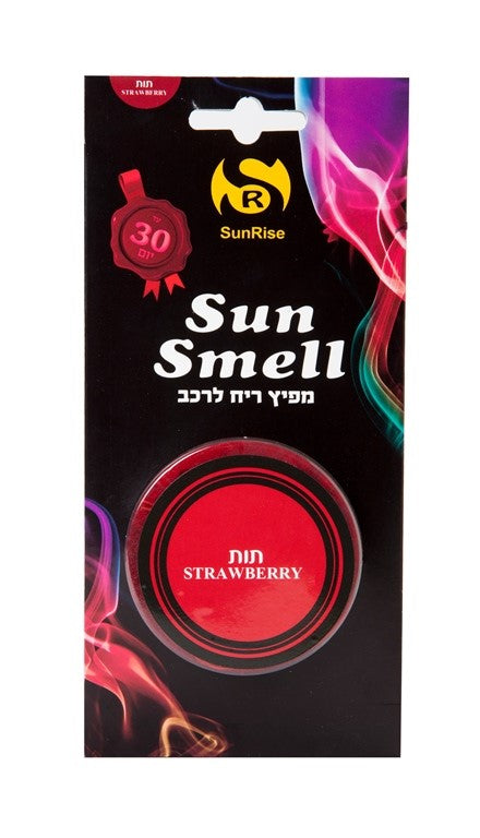 מפיץ ריח לתלייה ברכב - מגוון ריחות-מפיץ ריח-SunRise-תות-סופר הום