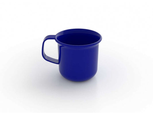 ספל פלסטיק עם ידית כחול\כתום - 225 מ"ל-כוסות פלסטיק ואקריל-סופר הום-כחול-סופר הום