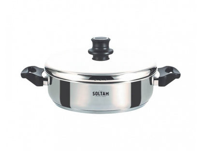 ALON סירים נירוסטה אל חלד במגוון גדלים - סדרת-סירי נירוסטה-Soltam סולתם-סיר סוטאז' 32 ס''מ 8.2 ליטר - גובה 8.5 ס"מ-סופר הום