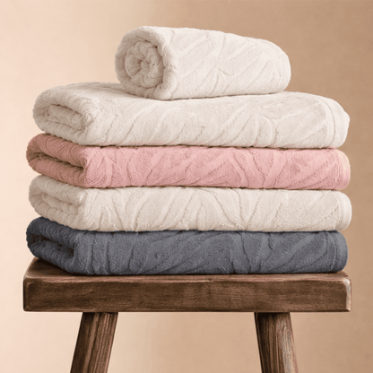 מגבת ענק - דגם ZEBRA-מגבת גוף-Via Home-שחור-סופר הום