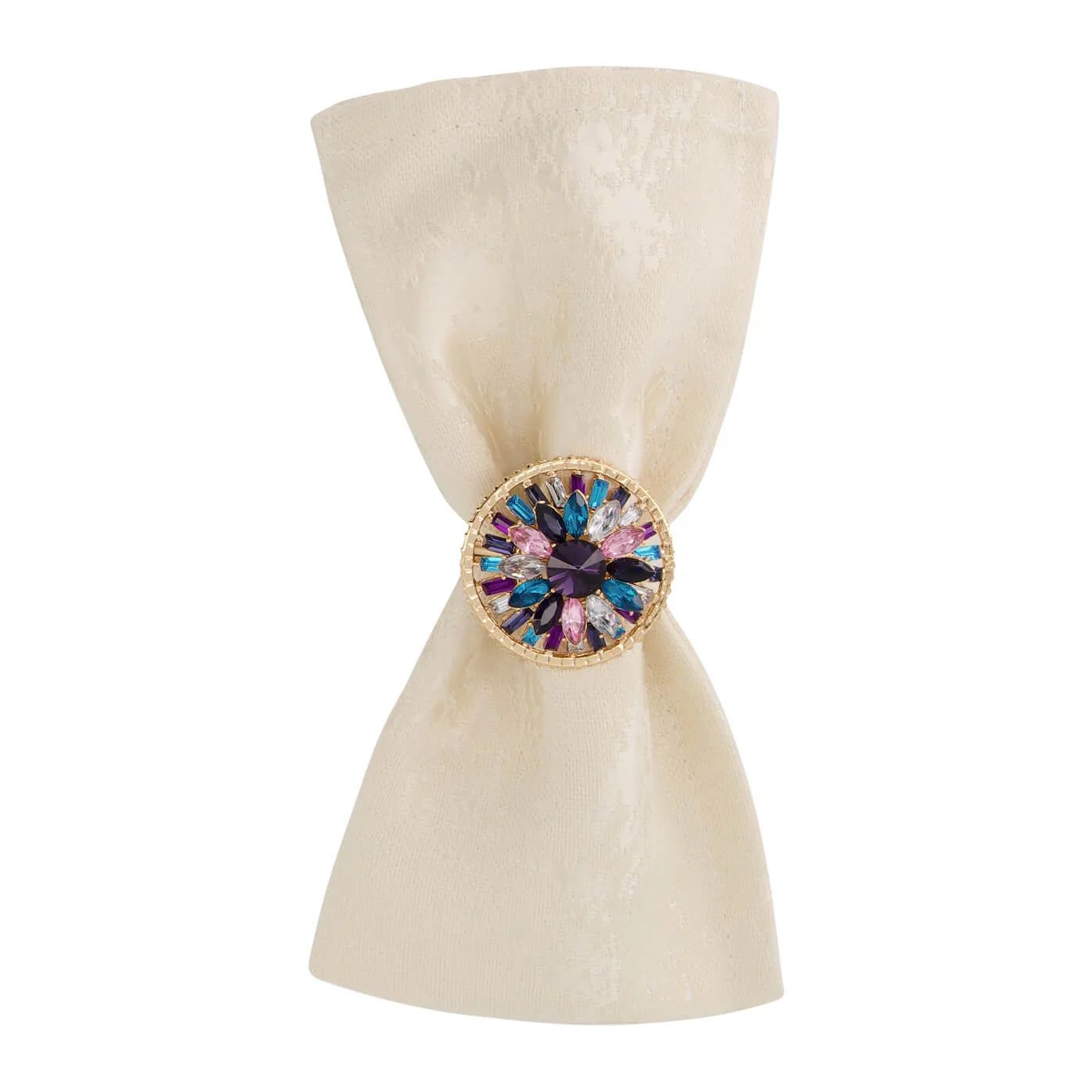 סט 6 חבקים יוקרתיים למפיות דגם עיגול אבנים-חבקים למפיות-ARTEX HOME-סופר הום