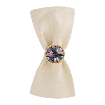 סט 6 חבקים יוקרתיים למפיות דגם עיגול אבנים-חבקים למפיות-ARTEX HOME-סופר הום