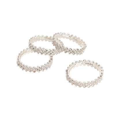 סט 6 חבקים יוקרתיים למפיות דגם כסף מלכותי-חבקים למפיות-GIFTSHOP-סופר הום