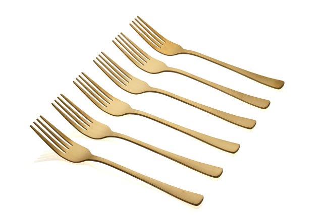 סט 6 מזלגות מוזהבות-מזלגות-Home & House-סופר הום