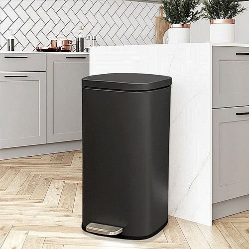 פח דוושה 30 ליטר-פחים למטבח-Home Design-שחור-סופר הום