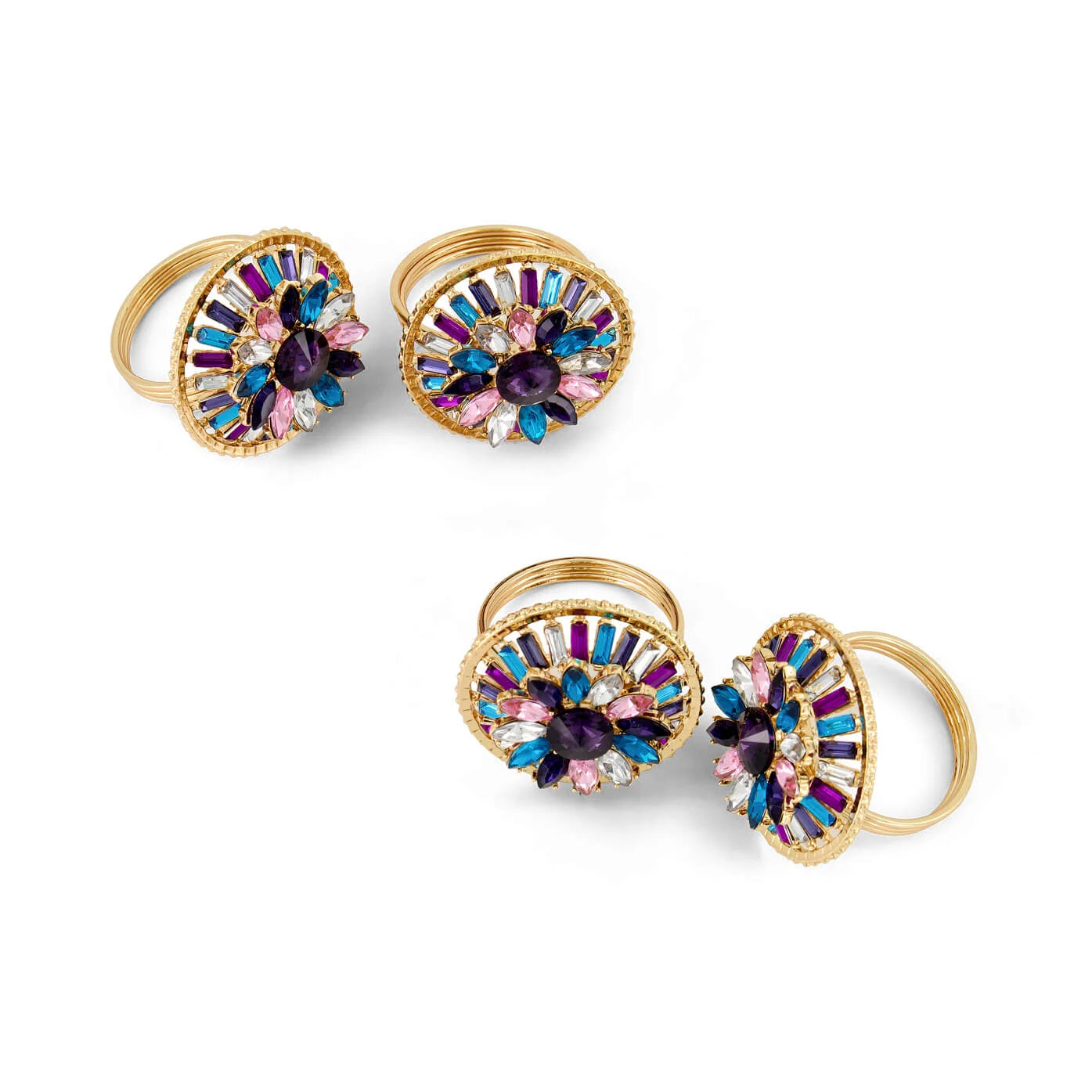 סט 6 חבקים יוקרתיים למפיות דגם עיגול אבנים-חבקים למפיות-ARTEX HOME-סופר הום