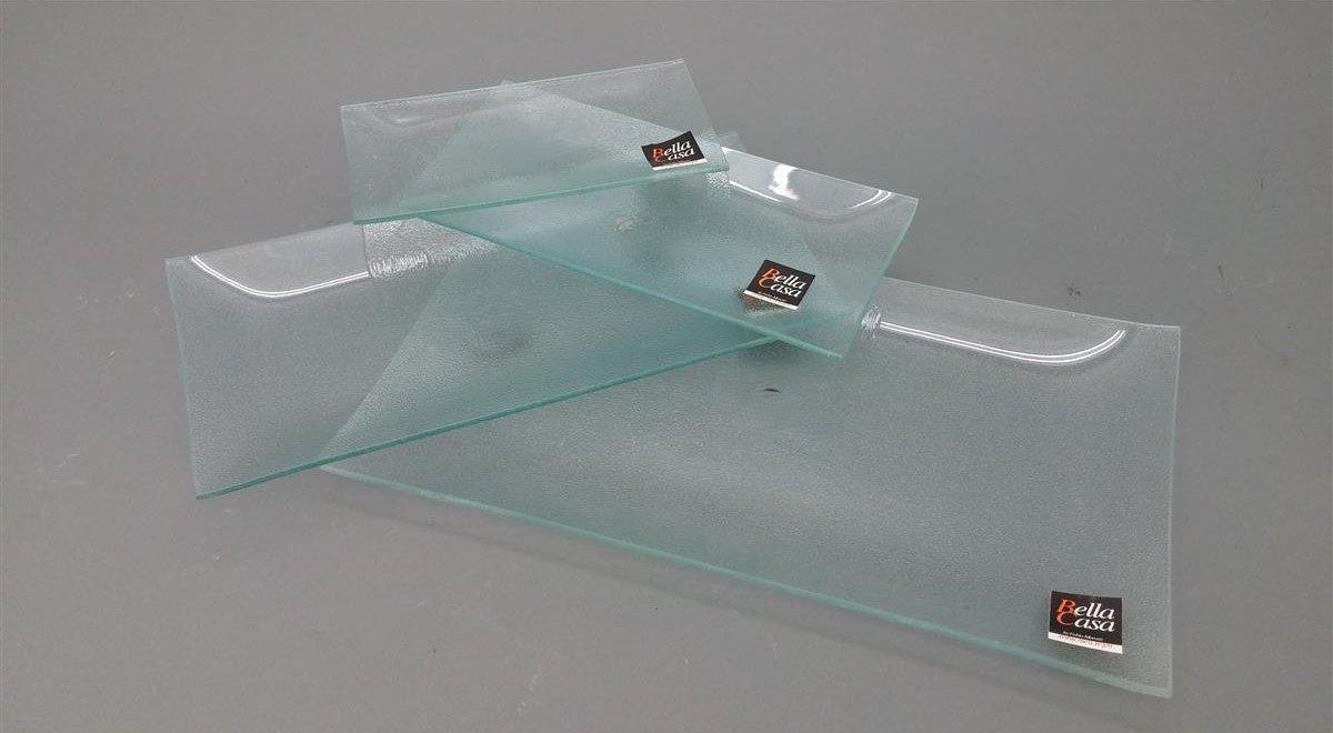 מגש זכוכית מלבן - גדלים שונים-הגשה זכוכית-CASA BELLA-34*17 ס"מ-סופר הום