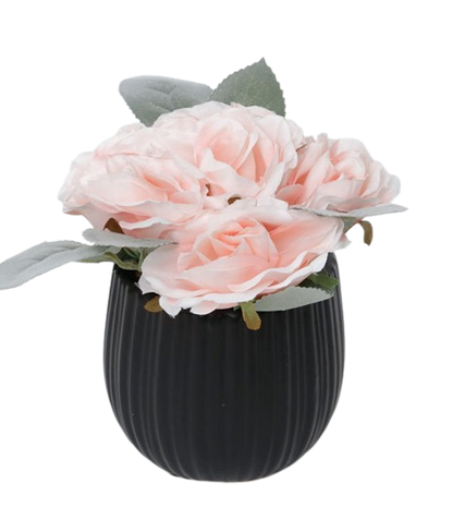 עציץ ורדים בכלי קרמיקה - 2 צבעים-עציץ-GOLYAN-שחור-סופר הום