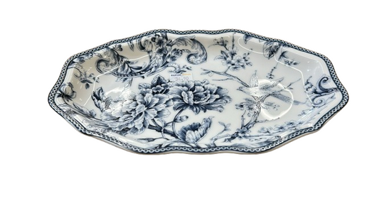 פלטה אובלית BONE CHINA LIMOGES - מגוון גדלים-הגשה פורצלן-GOLYAN-3*22*31 ס"מ-סופר הום