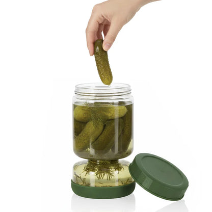 צנצנת חמוצים עם מפריד יבש/רטוב - מגוון צבעים-צנצנת-Food Appeal-ירוק-סופר הום