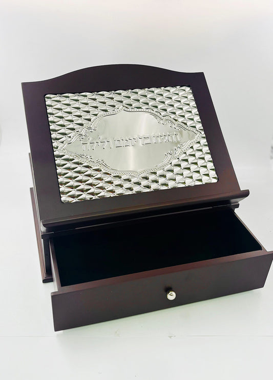 סטנדר עץ + מגירה-סטנדר שולחני-אבי מתנות-סופר הום