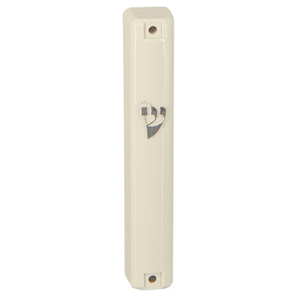 מזוזה פלסטיק 15 ס"מ פקק גומי - בז'-בתי מזוזה-ART JUDAICA-סופר הום