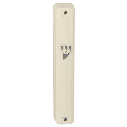 מזוזה פלסטיק 15 ס"מ פקק גומי - בז'-בתי מזוזה-ART JUDAICA-סופר הום