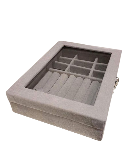 קופסת תכשיטים עם זגוגית פלסטיק-קופסת תכשיטים-Home & House-סופר הום