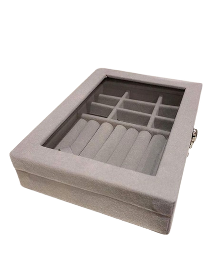 קופסת תכשיטים עם זגוגית פלסטיק-קופסת תכשיטים-Home & House-סופר הום