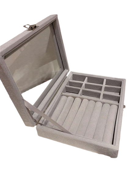 קופסת תכשיטים עם זגוגית פלסטיק-קופסת תכשיטים-Home & House-סופר הום