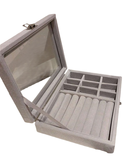 קופסת תכשיטים עם זגוגית פלסטיק-קופסת תכשיטים-Home & House-סופר הום