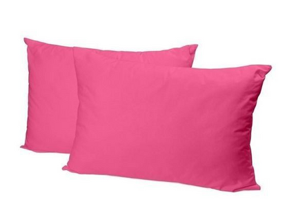 זוג ציפיות כותנה 50*70 ס"מ - מגוון צבעים-ציפיות-Via Home-ורוד פוקסיה-סופר הום