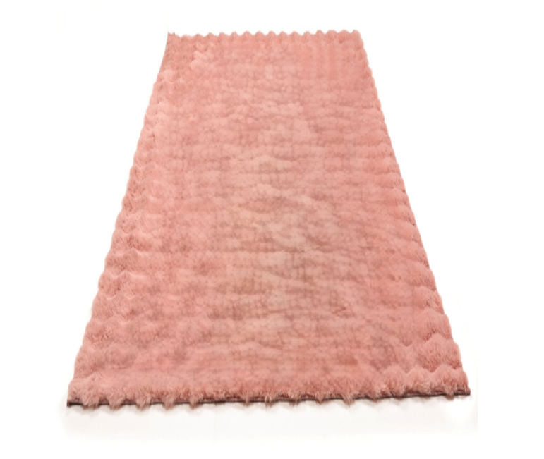 שטיח פרווה וורוד\אפור דגם אמילי-שטיחי אמבטיה בד-סקטור אפיקים-ורוד-סופר הום