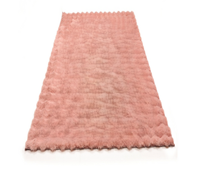 שטיח פרווה וורוד\אפור דגם אמילי-שטיחי אמבטיה בד-סקטור אפיקים-ורוד-סופר הום