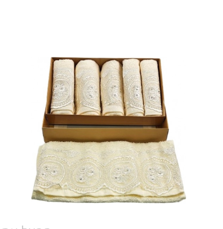 סט 6 מגבות ידיים מהודרות סדרת עדן – מגוון צבעים-מגבת ידיים-אבי מתנות-שמנת-סופר הום