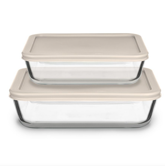 סט 2 כלי אחסון זכוכית COOK&STORE-מיכל אחסון-Food Appeal-סופר הום